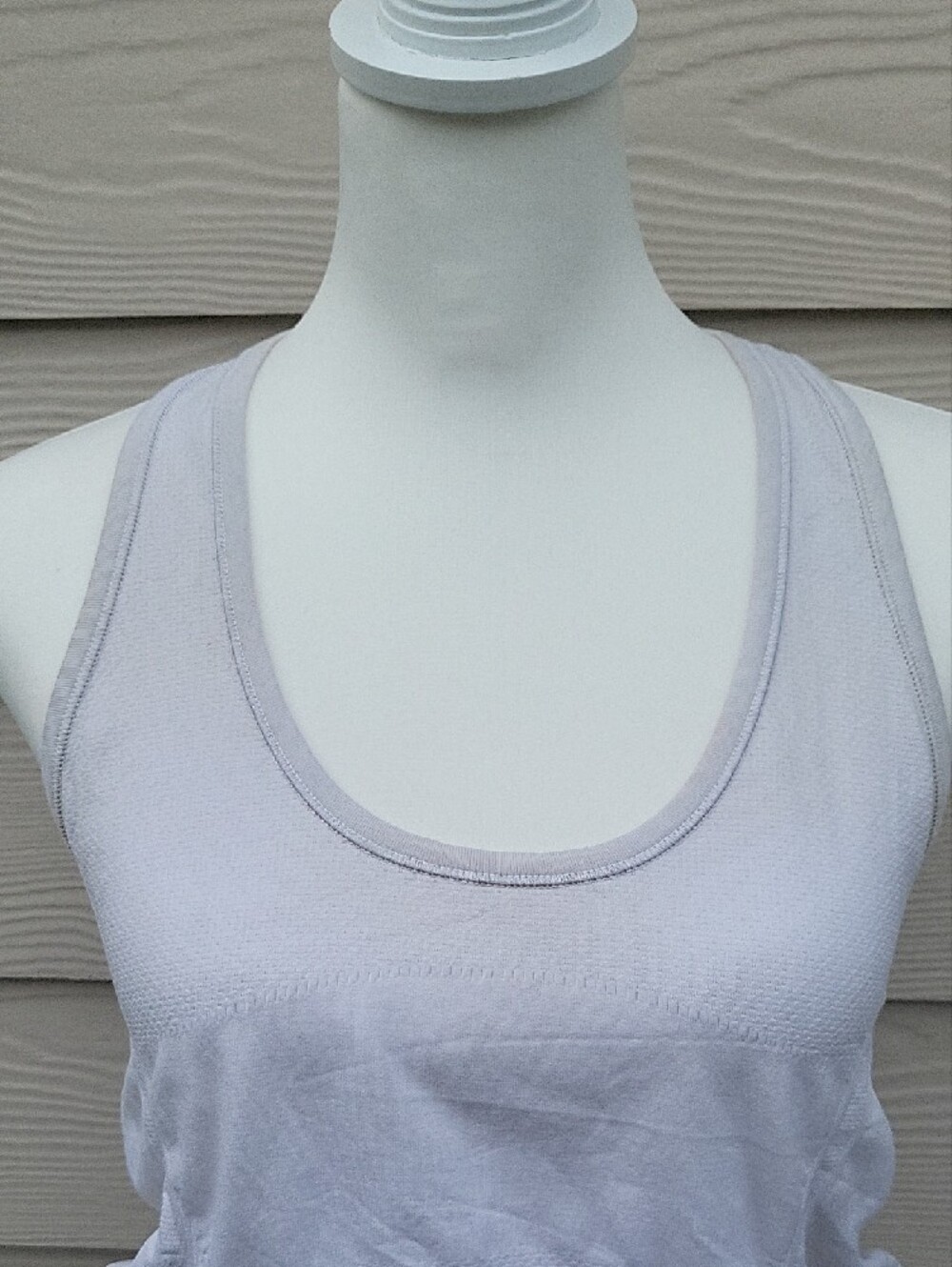 Athleta White Ruched Side Racerback Tank Top Size M Yoga - Picture 7 of 13